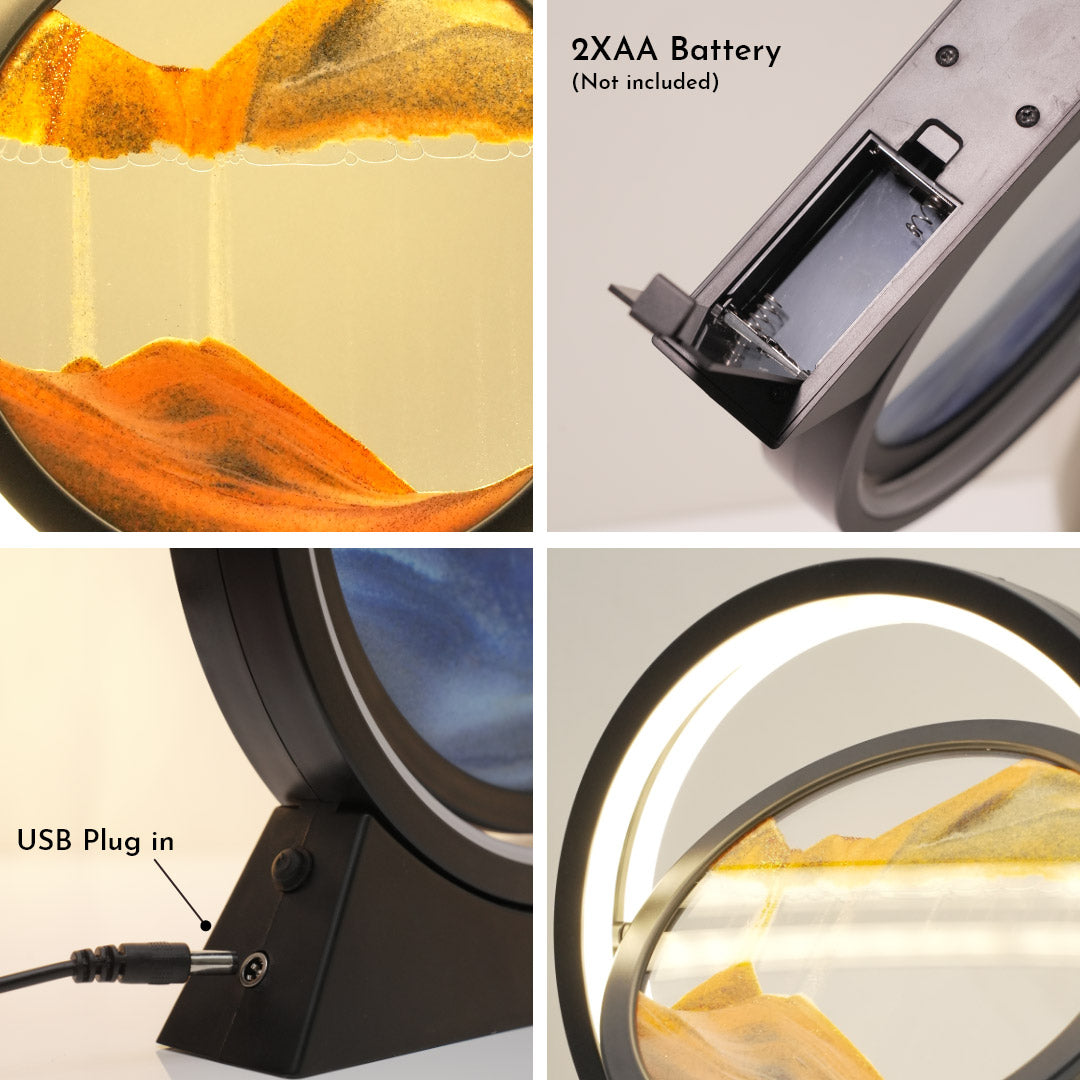 Flopper™ - Rotating Sandscape Lamp