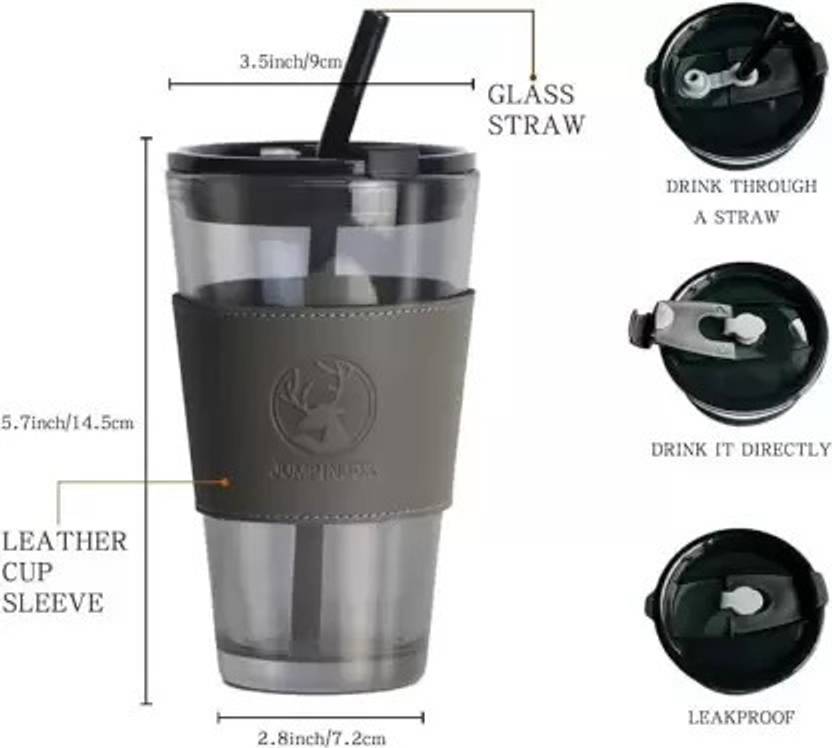 Flopper™ - Glass Sipper with Leather Grip